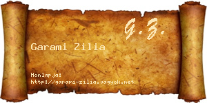 Garami Zilia névjegykártya